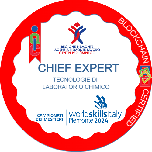 Chief Expert Tecnologie di laboratorio chimico ai Campionati dei Mestieri WorldSkills Piemonte 2024.